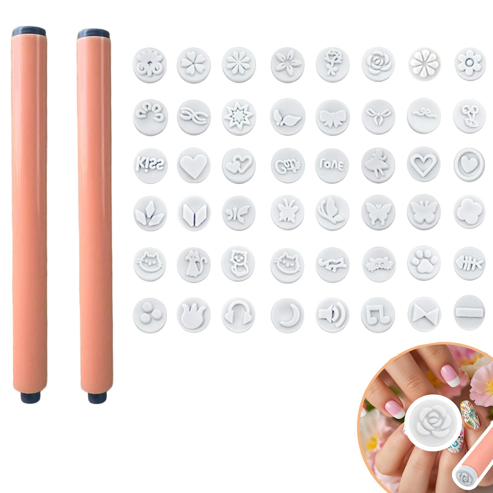 Motifs Ecoflick fleurs et papillons pour designs variés et créatifs.