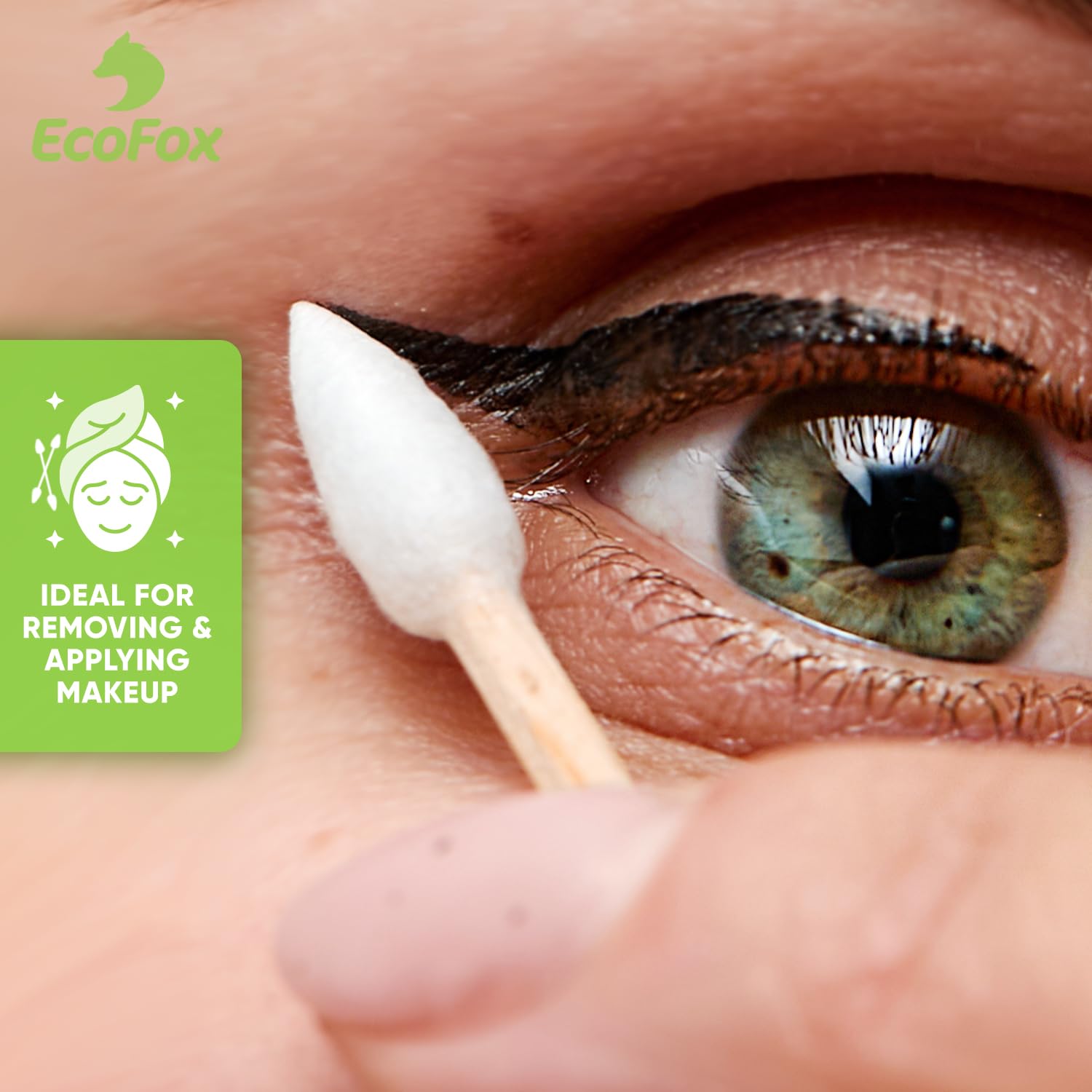 EcoFox coton-tiges adaptés au maquillage et aux nettoyages délicats