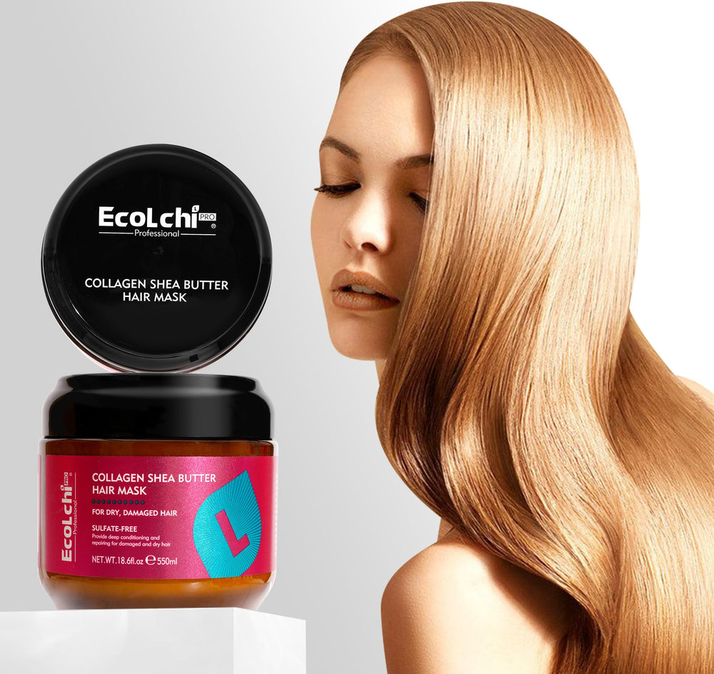ECOLCHIPRO Masque Karité – soin riche pour brillance naturelle des cheveux.