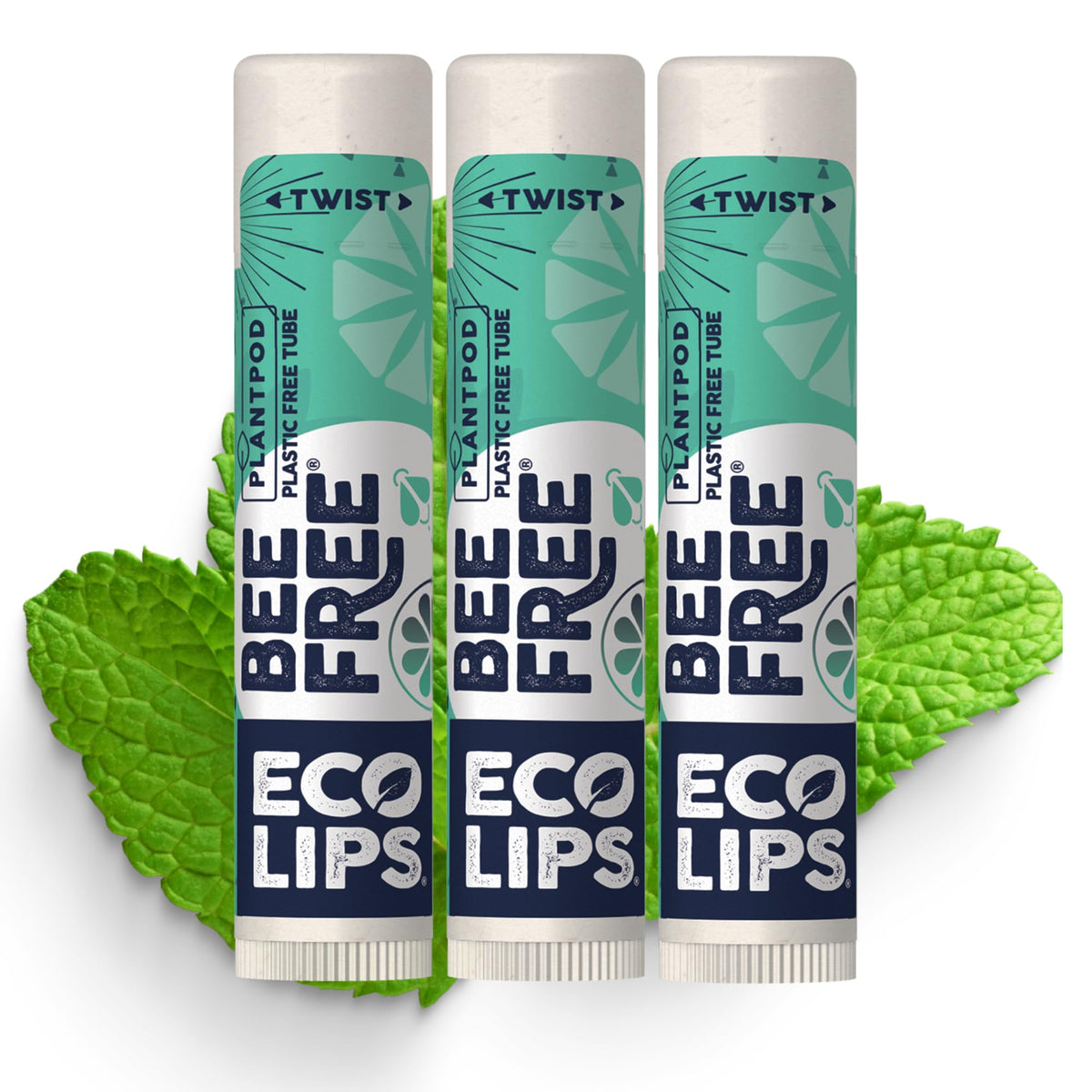 Baume lèvres Sweet Mint Eco Lips en tube, hydratation douce et fraîche.