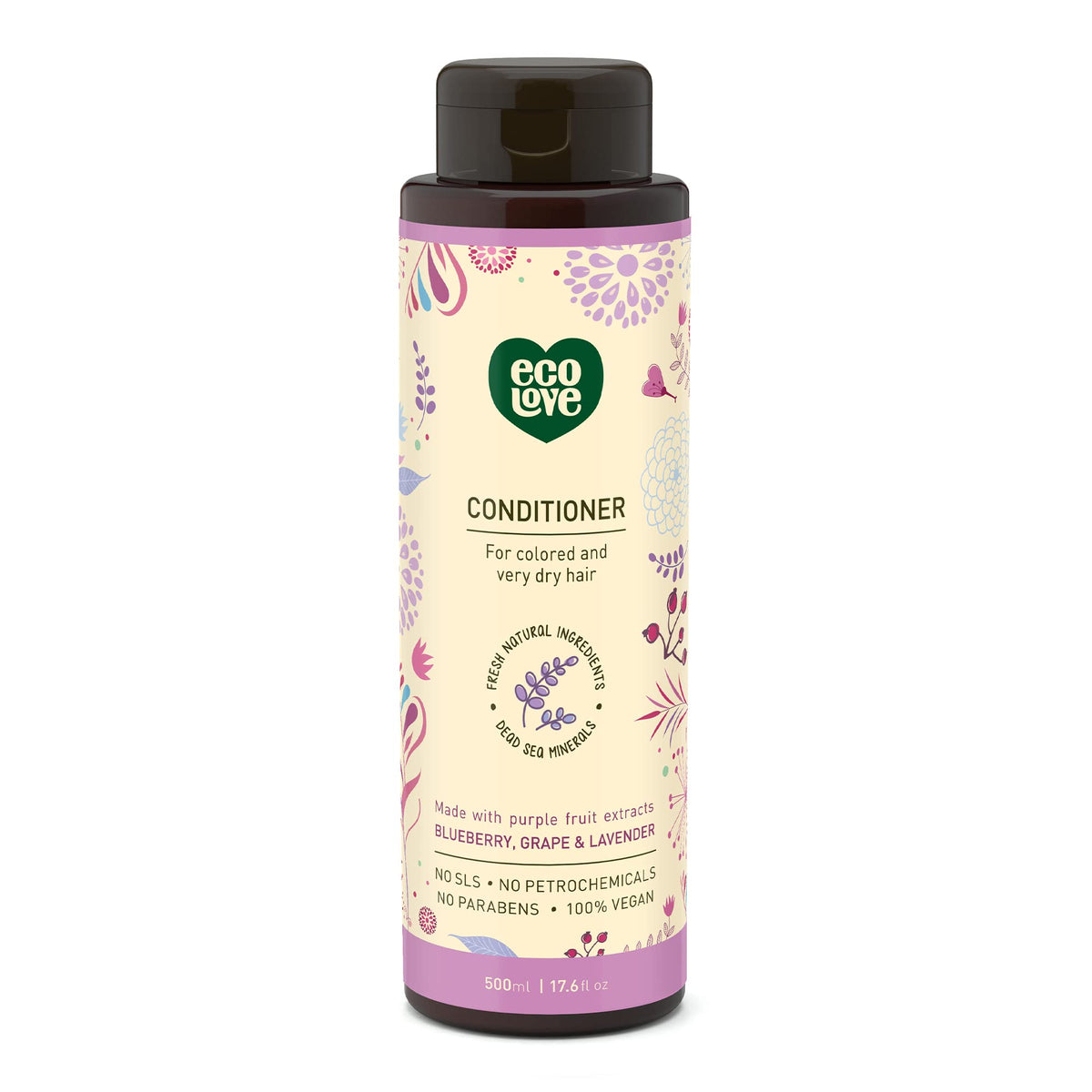 ecoLove après-shampooing lavande bouteille: parfum relaxant et soin nourrissant