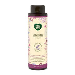 ecoLove – Bouteille douche hydratante à la myrtille pour peau sèche et sensible.