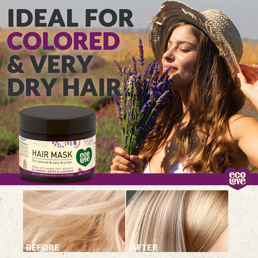 ecoLove masque cheveux sec creme veloutee – texture soyeuse prete a demeler