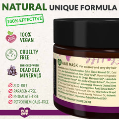 ecoLove masque cheveux sec extrait lavande – flacon et lavande pour parfum apaisant