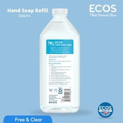 ECOS Recharge eco-responsable: emballage compact et réduction plastique.