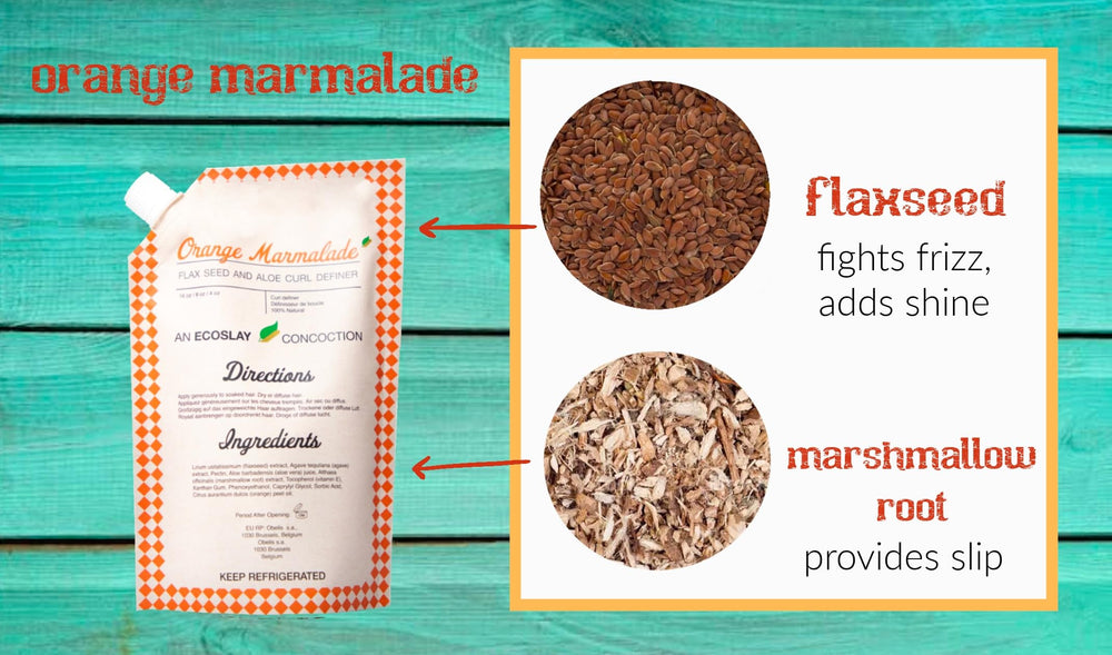 Boucles définies et frisottis maîtrisés après l application d Ecoslay Orange Marmalade.