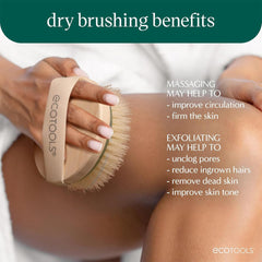 Poignée en bambou renouvelable de la brosse EcoTools pour une prise en main confortable.