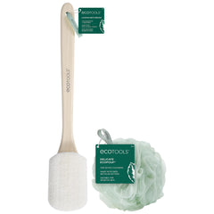 Brosse exfoliante EcoTools avec manche en bambou ergonomique pour un nettoyage ciblé.