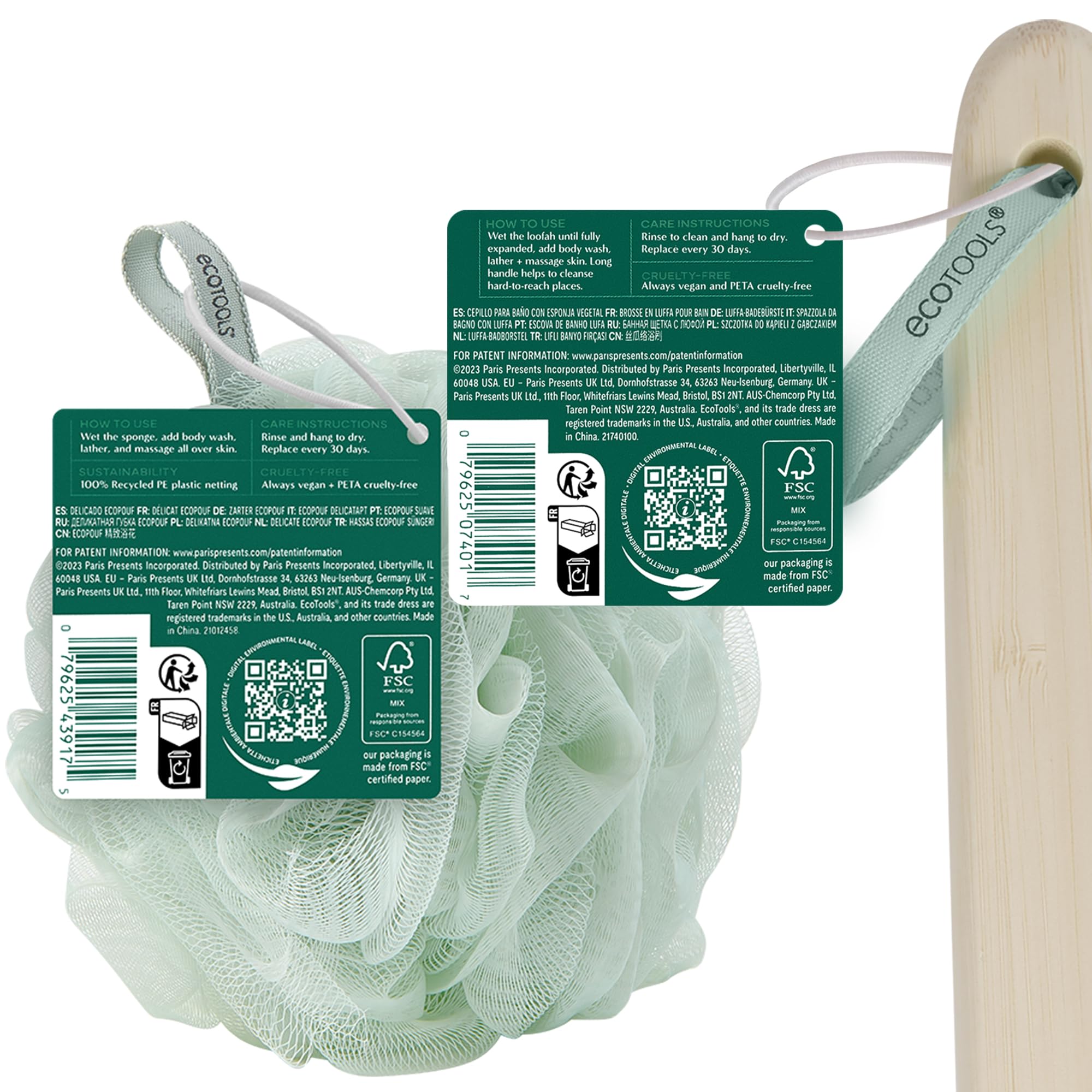 EcoTools conçu pour une routine douche plus douce et consciente.