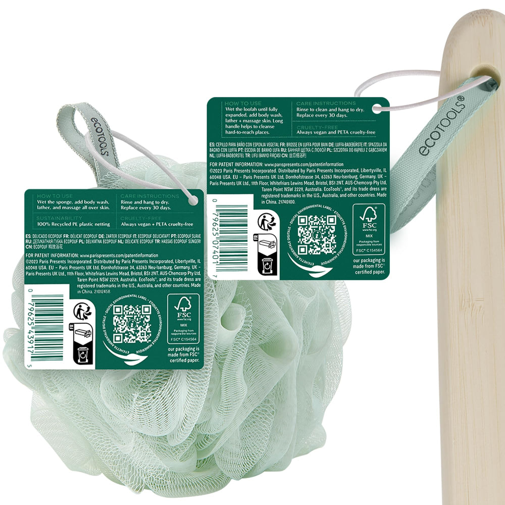 EcoTools conçu pour une routine douche plus douce et consciente.