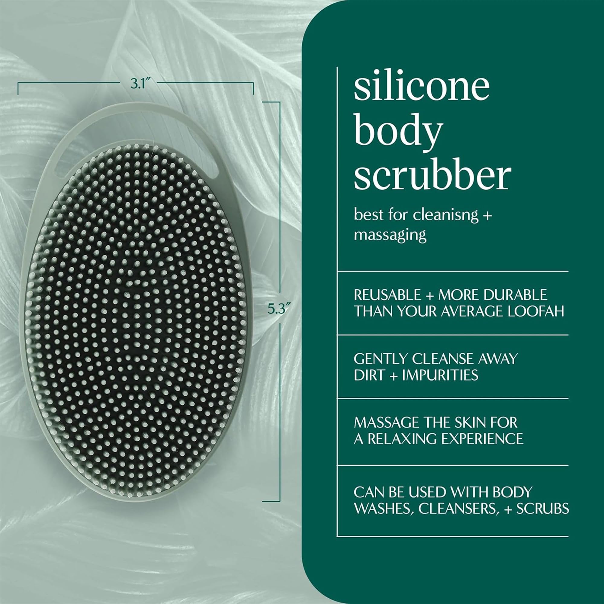 Gant silicone EcoTools deux faces pour nettoyer et masser la peau.