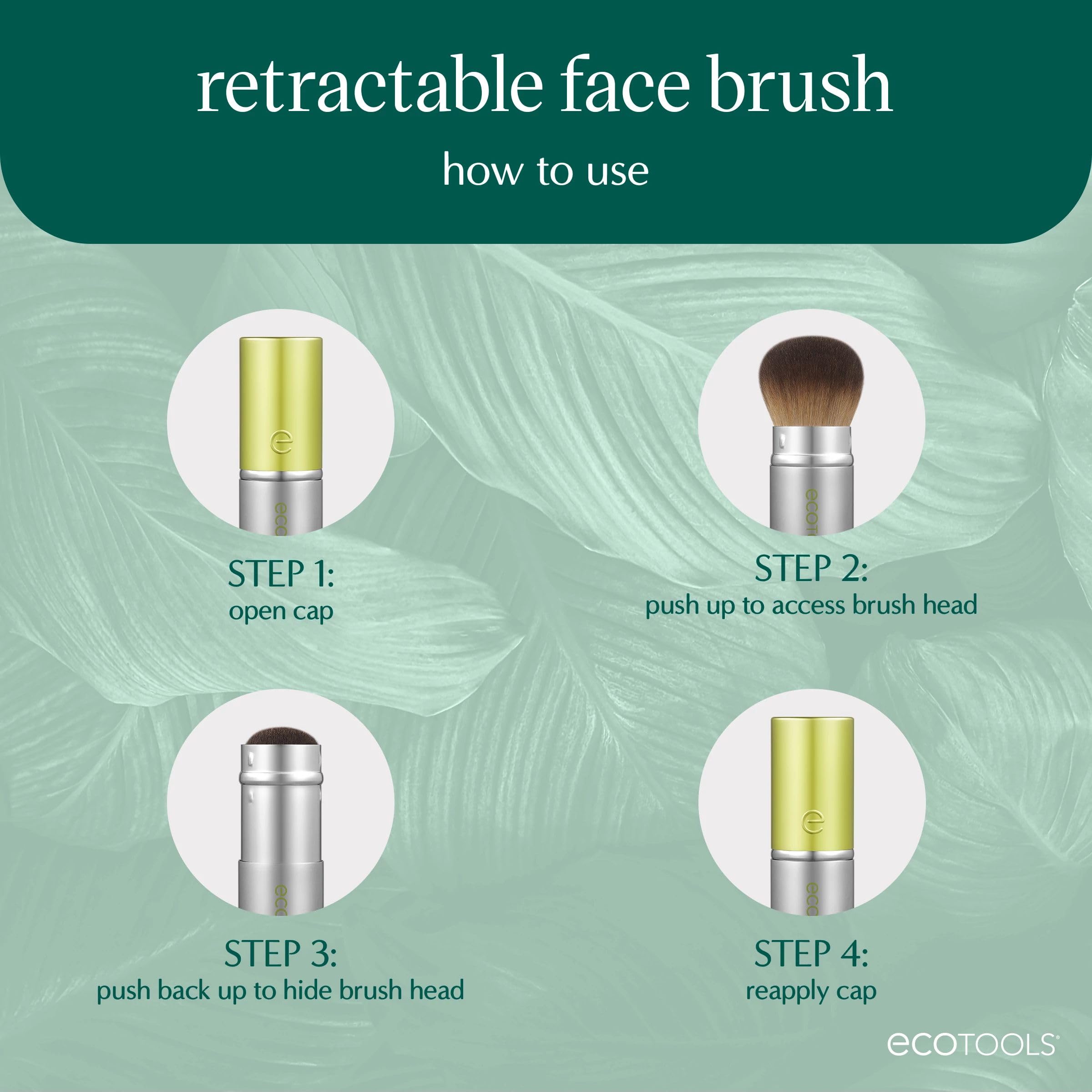 EcoTools pinceau visage fond teint, couvrance naturelle et homogène