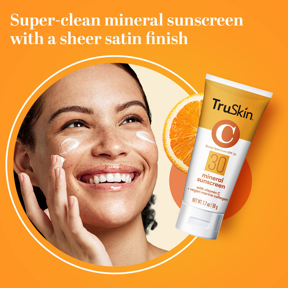 Application facile de TruSkin sur le visage pour une protection quotidienne.