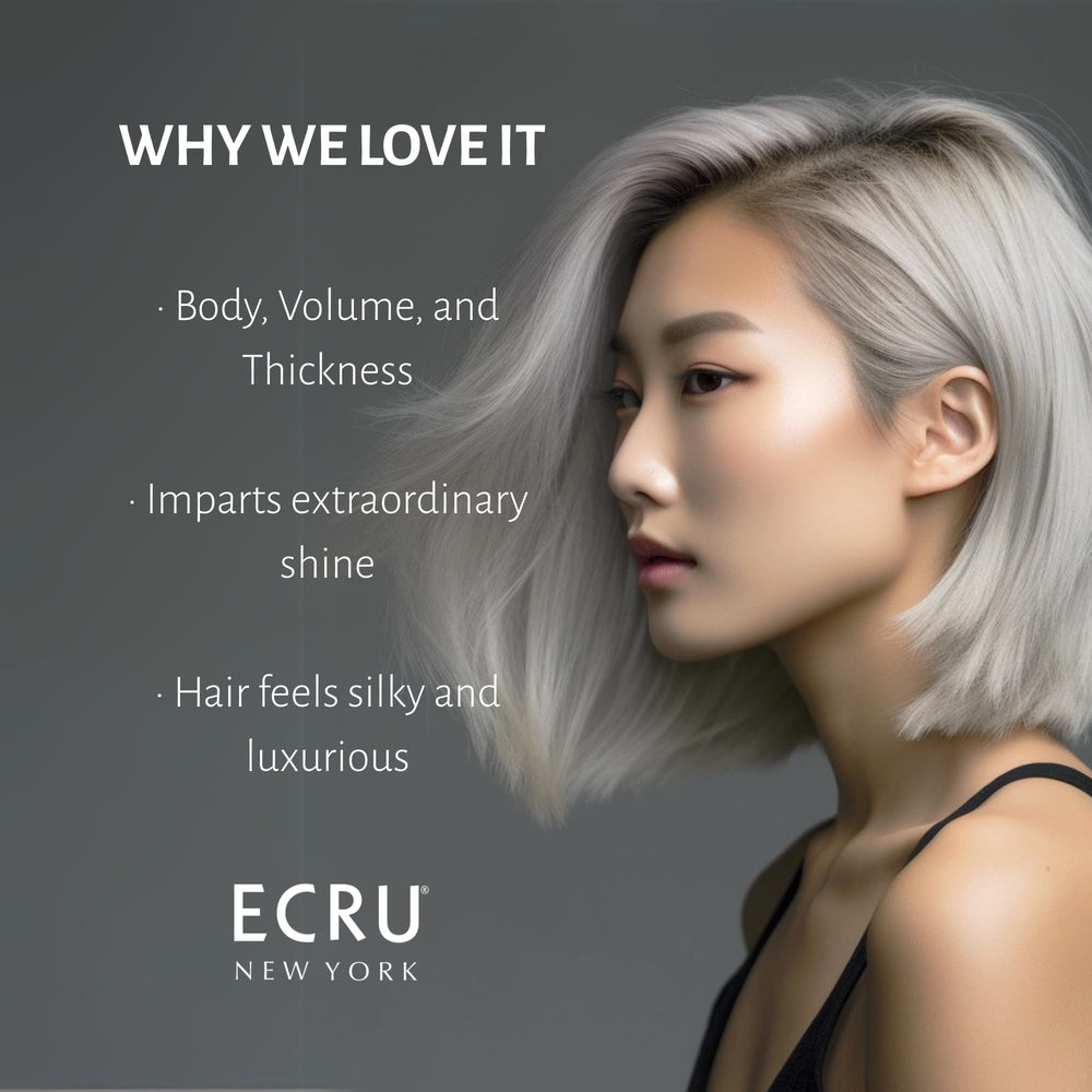 Souplesse et définition des cheveux avec la mousse ECRU New York Body Building Fiber.