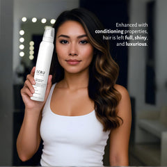 Volume pour cheveux fins grâce à la mousse ECRU New York Body Building Fiber.