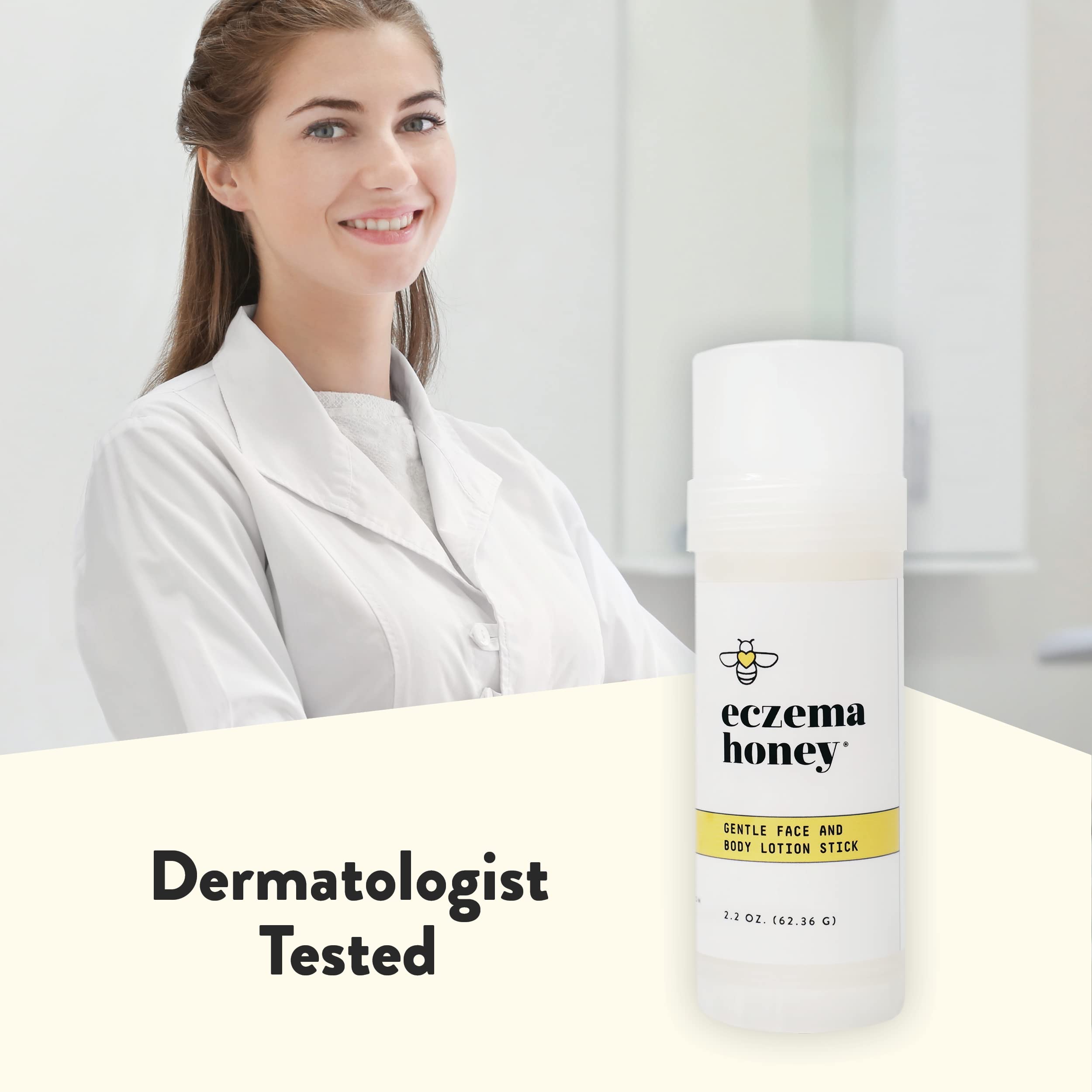 ECZEMA HONEY bâton-lotion Certifiée Cruauté-Libre: soin éthique pour toute la famille.