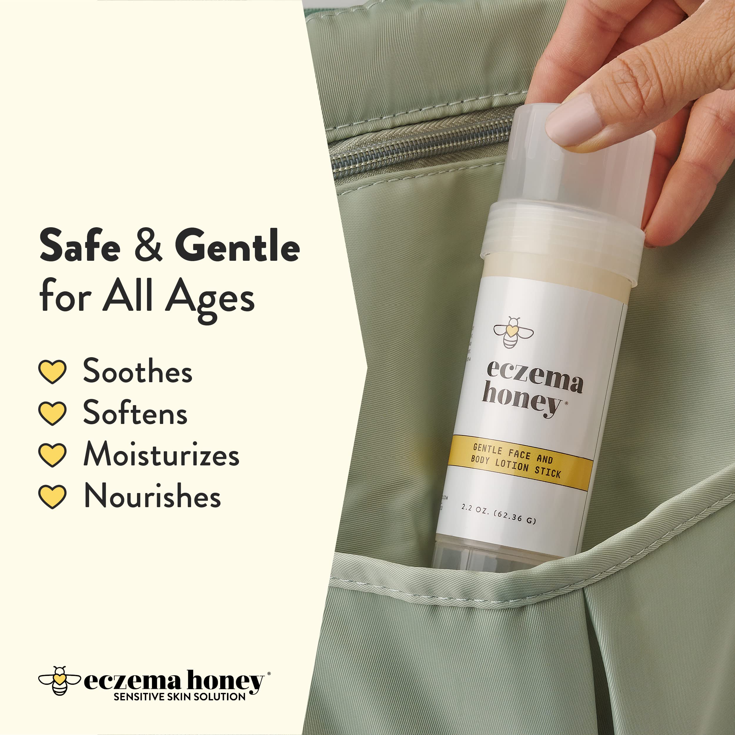 ECZEMA HONEY bâton-lotion Mains: soulage rapidement la peau irritée.