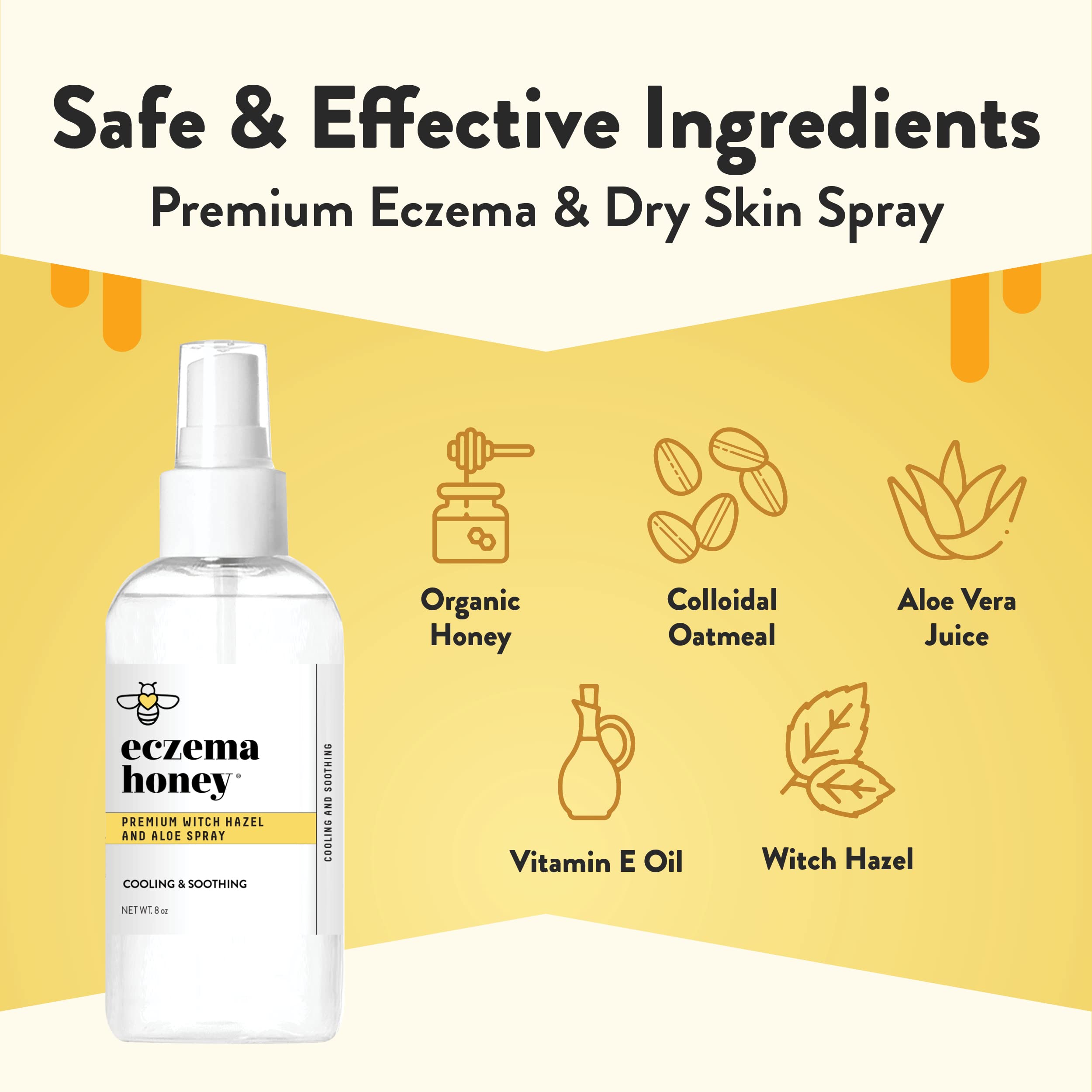 ECZEMA HONEY brume-visage sans parfumée rafraîchit la peau