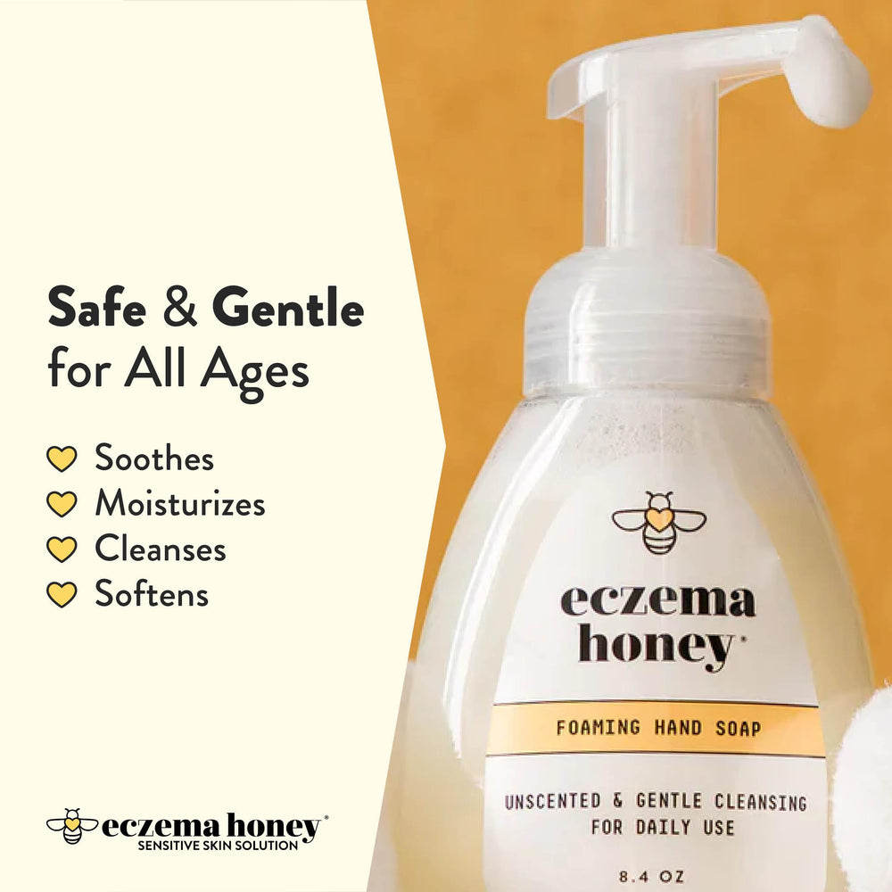 ECZEMA HONEY – Ingrédients clés miel bio et huiles nourrissantes pour la peau.