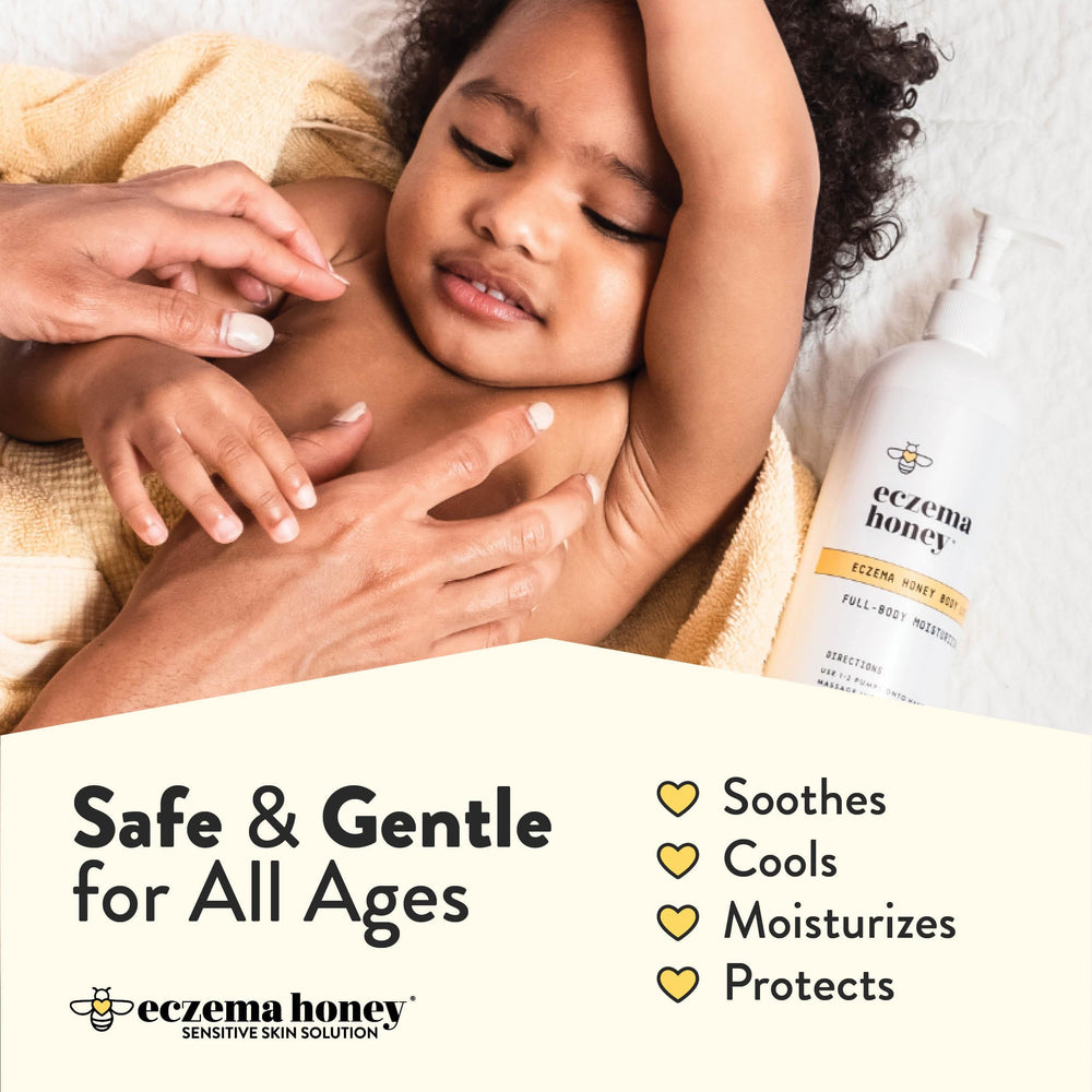 ECZEMA HONEY Ingrédients naturels pour une peau respectée et douce.