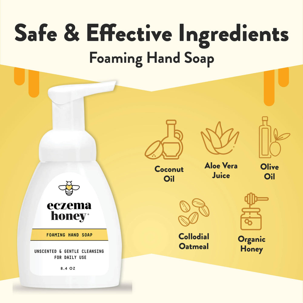 ECZEMA HONEY – Texture mousse légère et agréable pour le lavage.