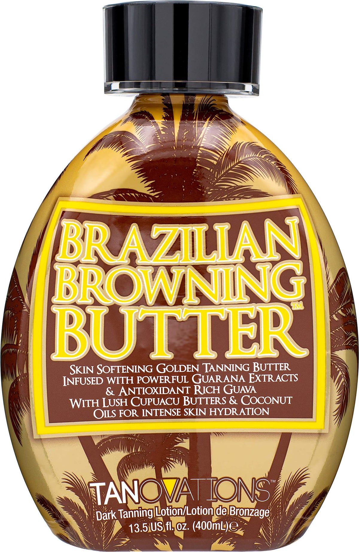 ED HARDY Beurre bronzant sombre, bouteille, hydratation et bronzage durable.