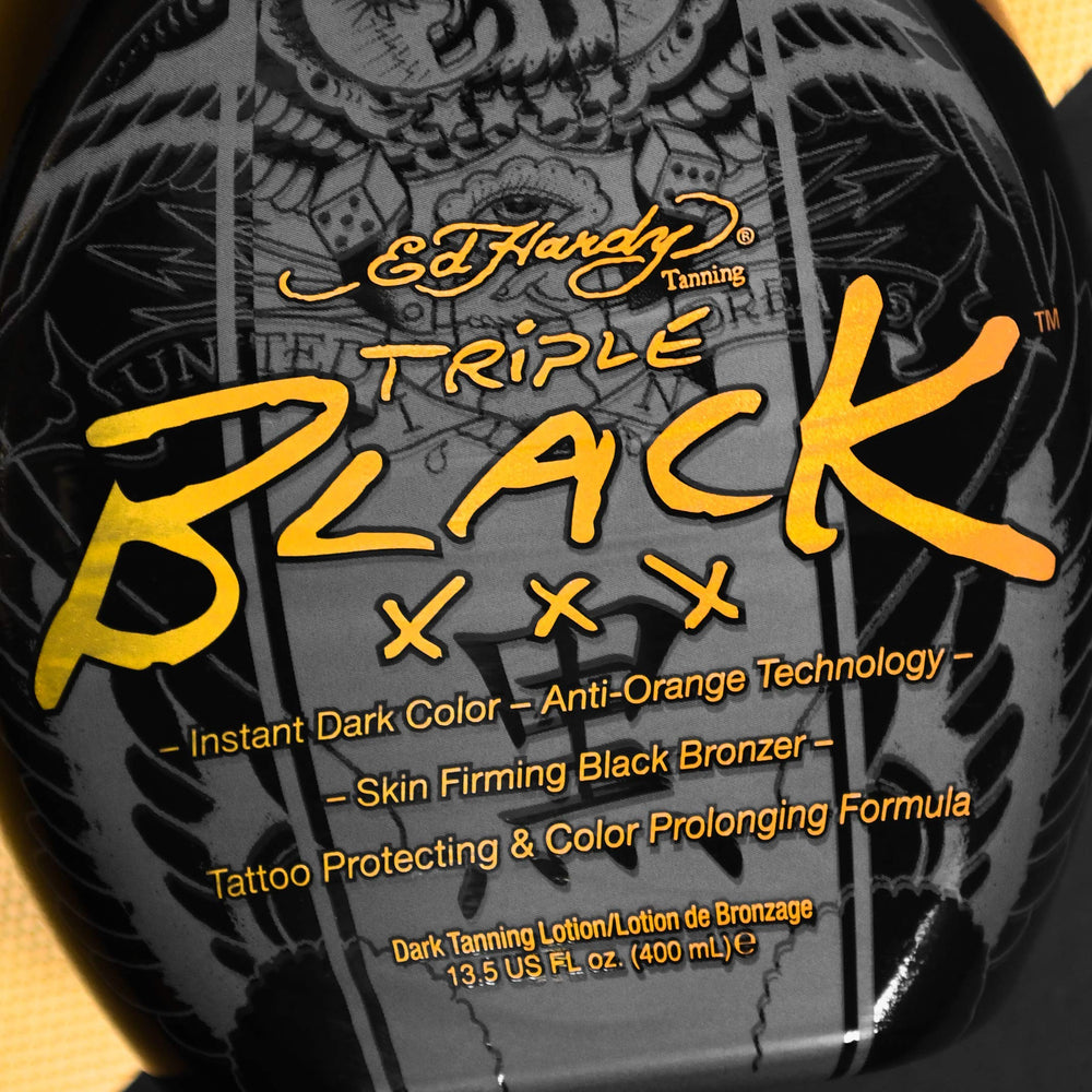 Protection des tatouages et couleur durable avec ED HARDY Black XXX Lotion