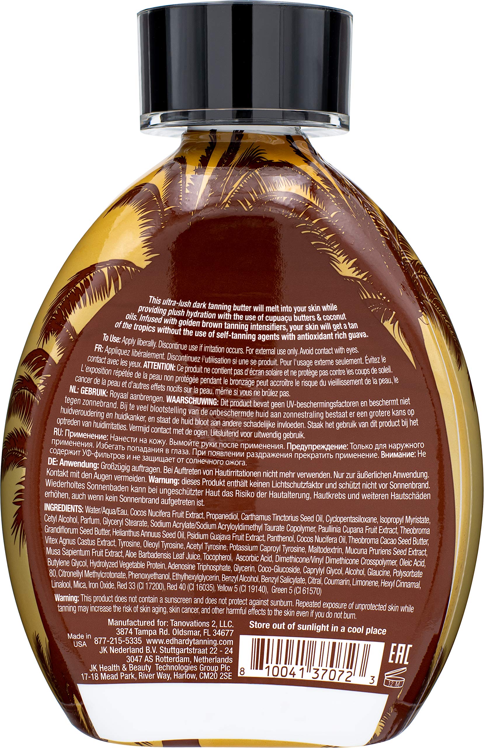 ED HARDY Crème hydratante Cupuaçu et Coco, texture riche pour nourrir la peau.
