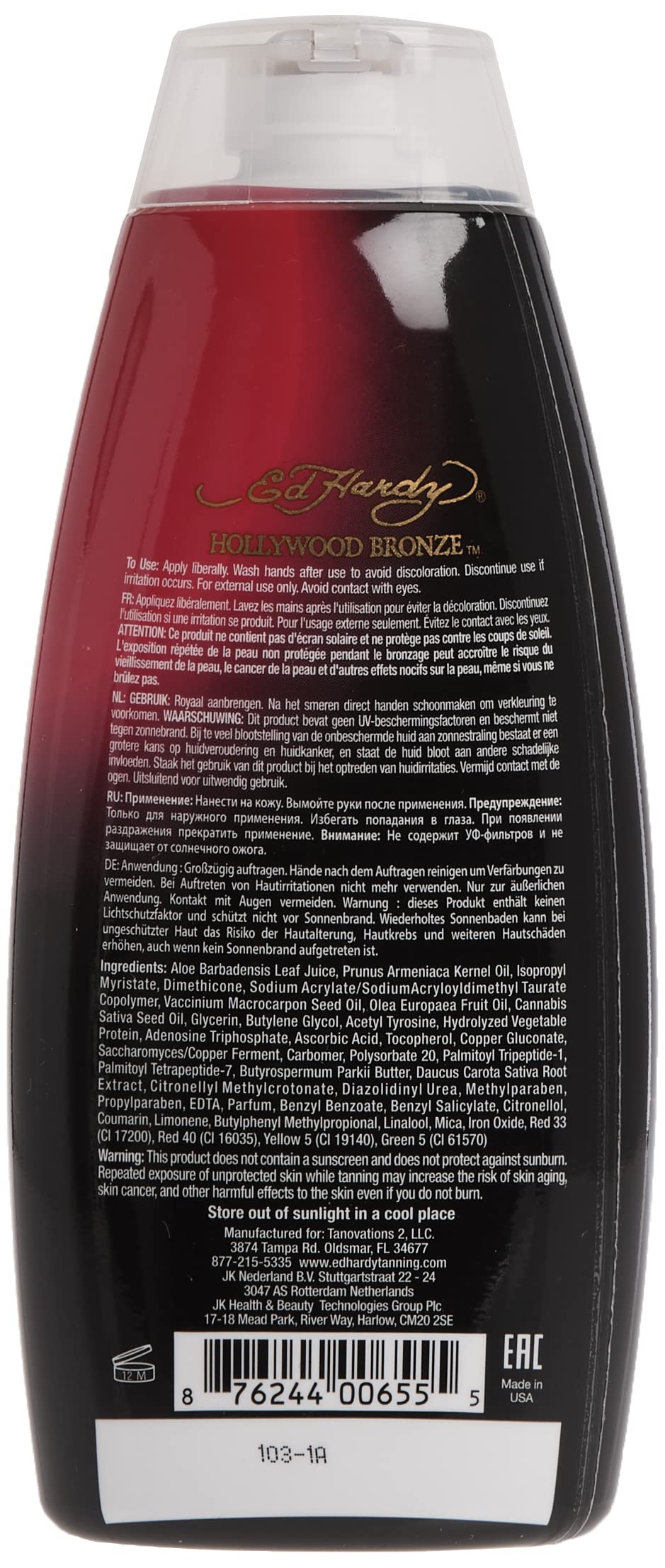 ED HARDY Hollywood Bronze: application montrant une texture fluide et facile.