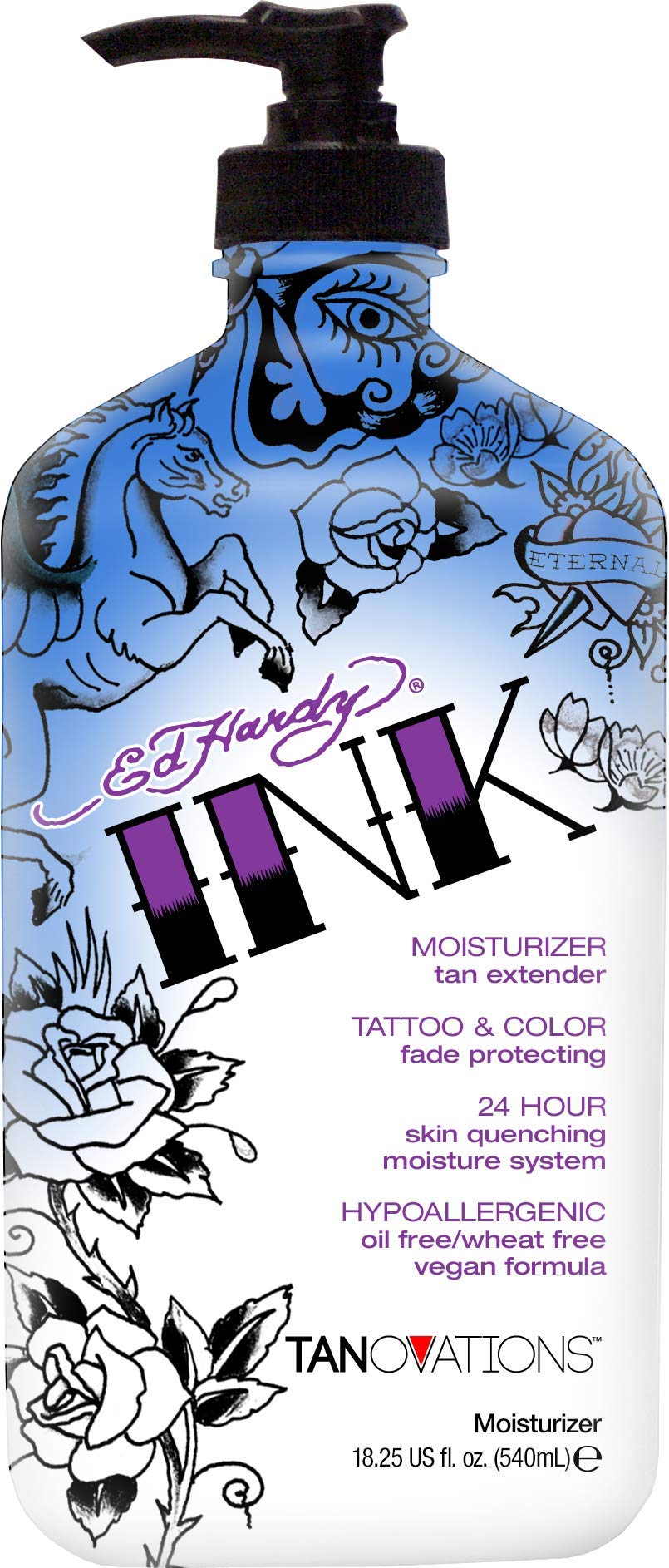 ED HARDY INK: crème hydratante tatouage, protège la couleur et la décoloration, texture légère et non grasse