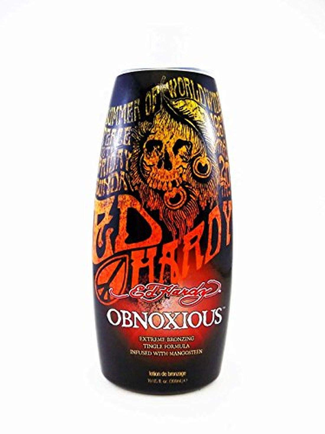 ED HARDY Obnoxious Extrême Bronzer, bouteille, bronzage rapide et peau hydratée.