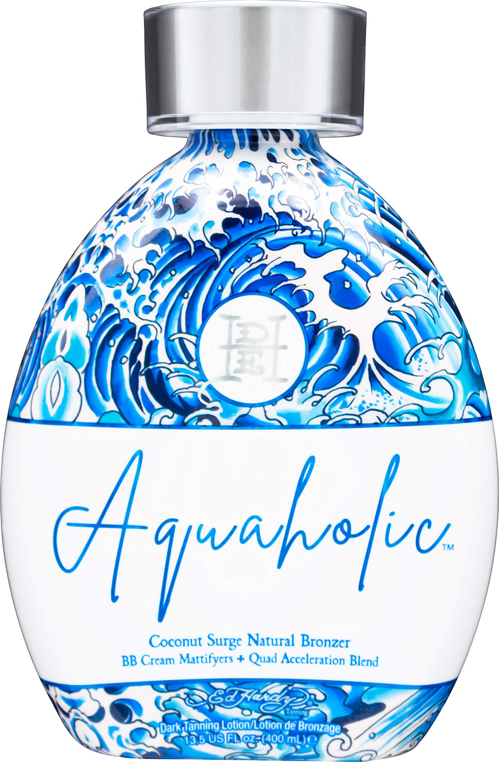 Ed Hardy Aquaholic Coconut Surge — bouteille autobronzante hydratante au parfum Aqua Kiss