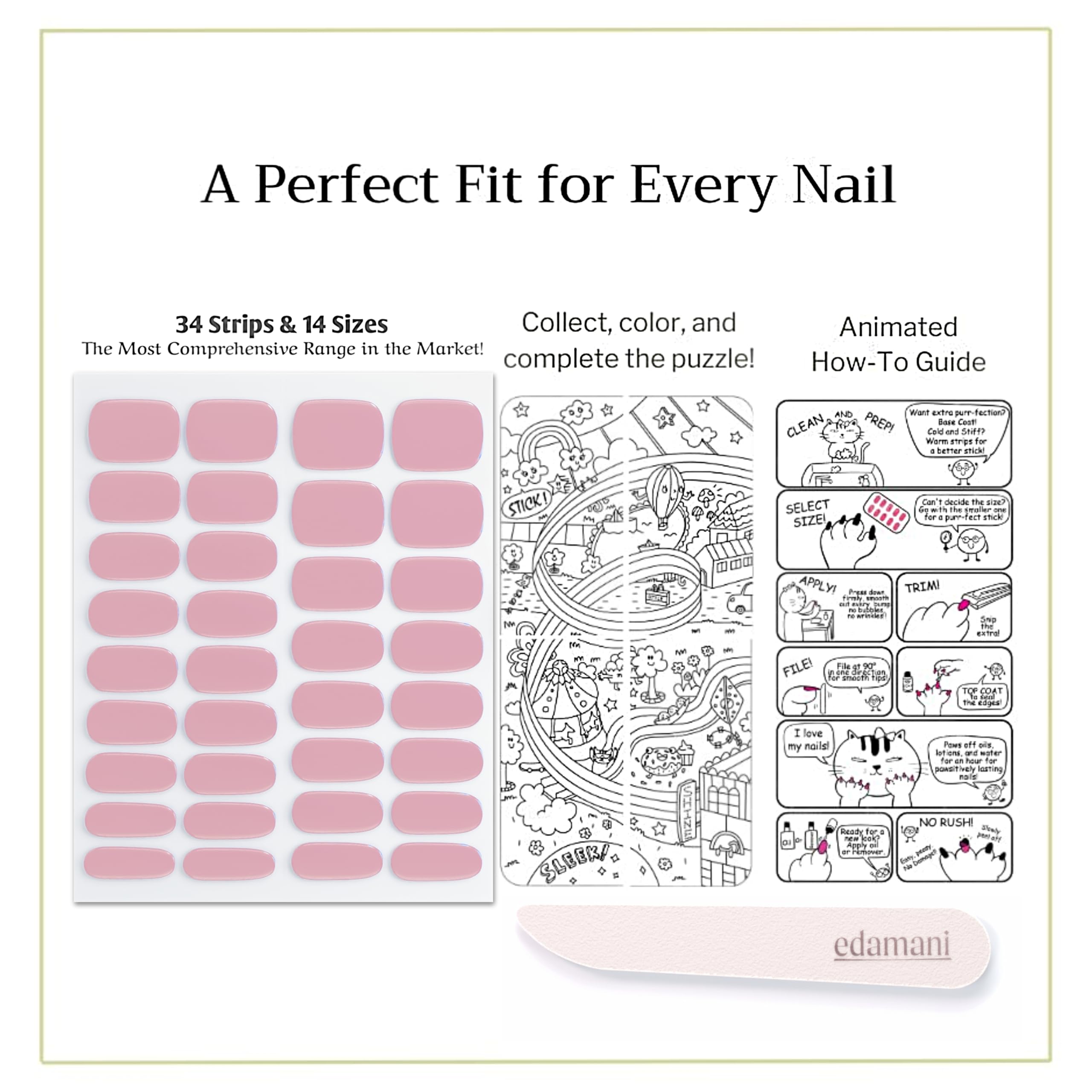 edamani Hailey easy removal showing safe peel-off