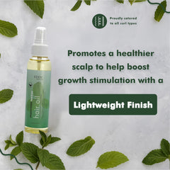 EDEN BodyWorks huile-cheveux menthe-massage-cuir-chevelu stimule la circulation et procure une sensation rafraîchissante.