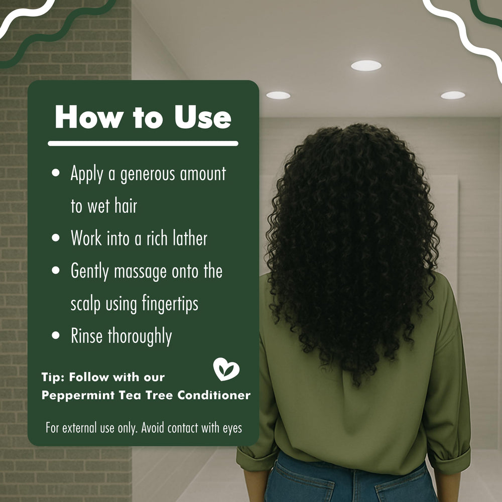 EDEN BodyWorks Shampoing Menthe et Arbre à Thé, apres-rincage: cheveux propres et frais.