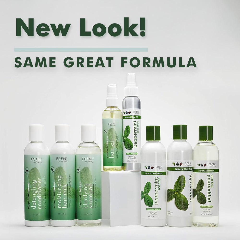 EDEN BodyWorks Shampoing Menthe et Arbre à Thé, boucles douces: cheveux bouclés plus faciles à coiffer.