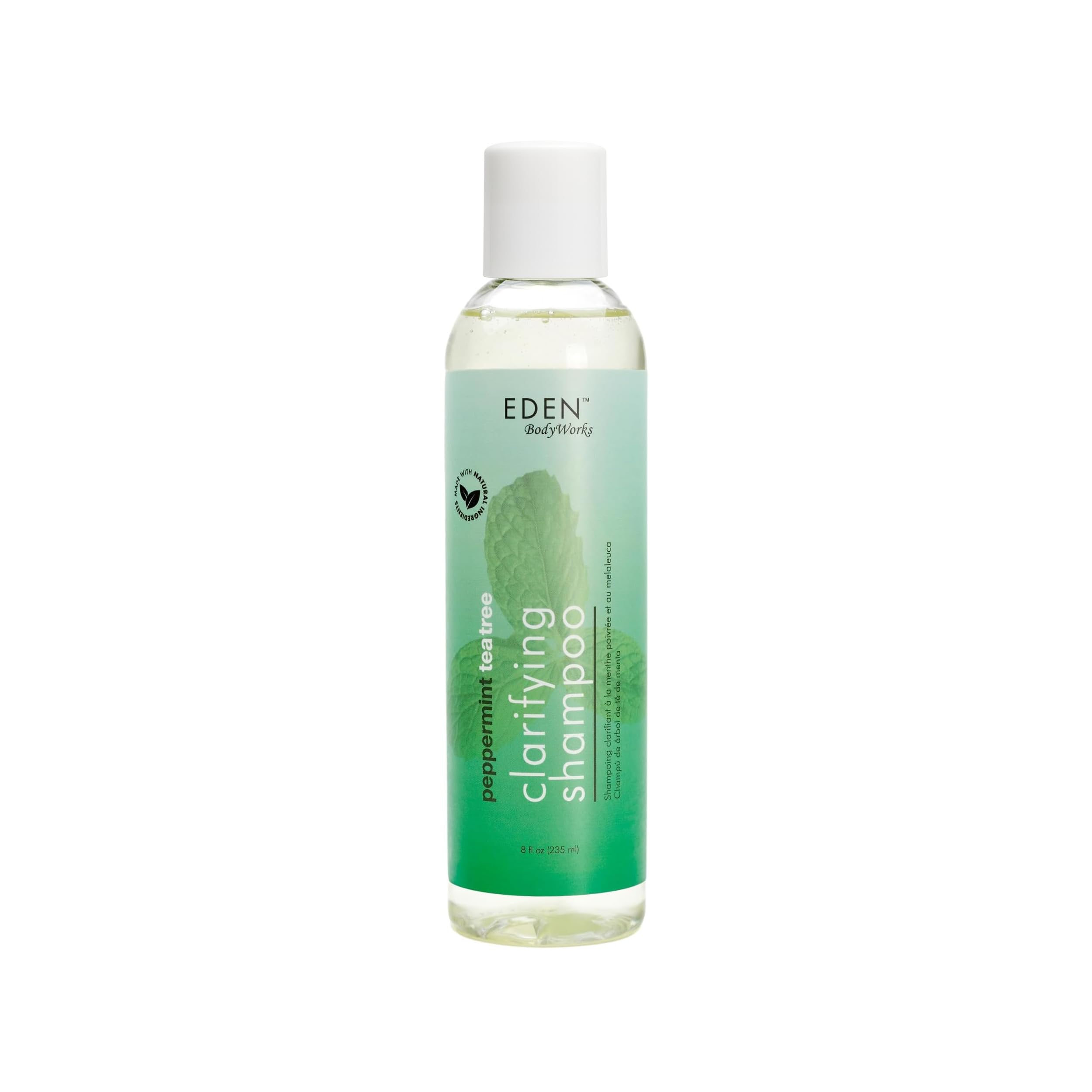 EDEN BodyWorks Shampoing Menthe et Arbre à Thé, bouteille: nettoyage en profondeur et sensation rafraîchissante du cuir chevelu.