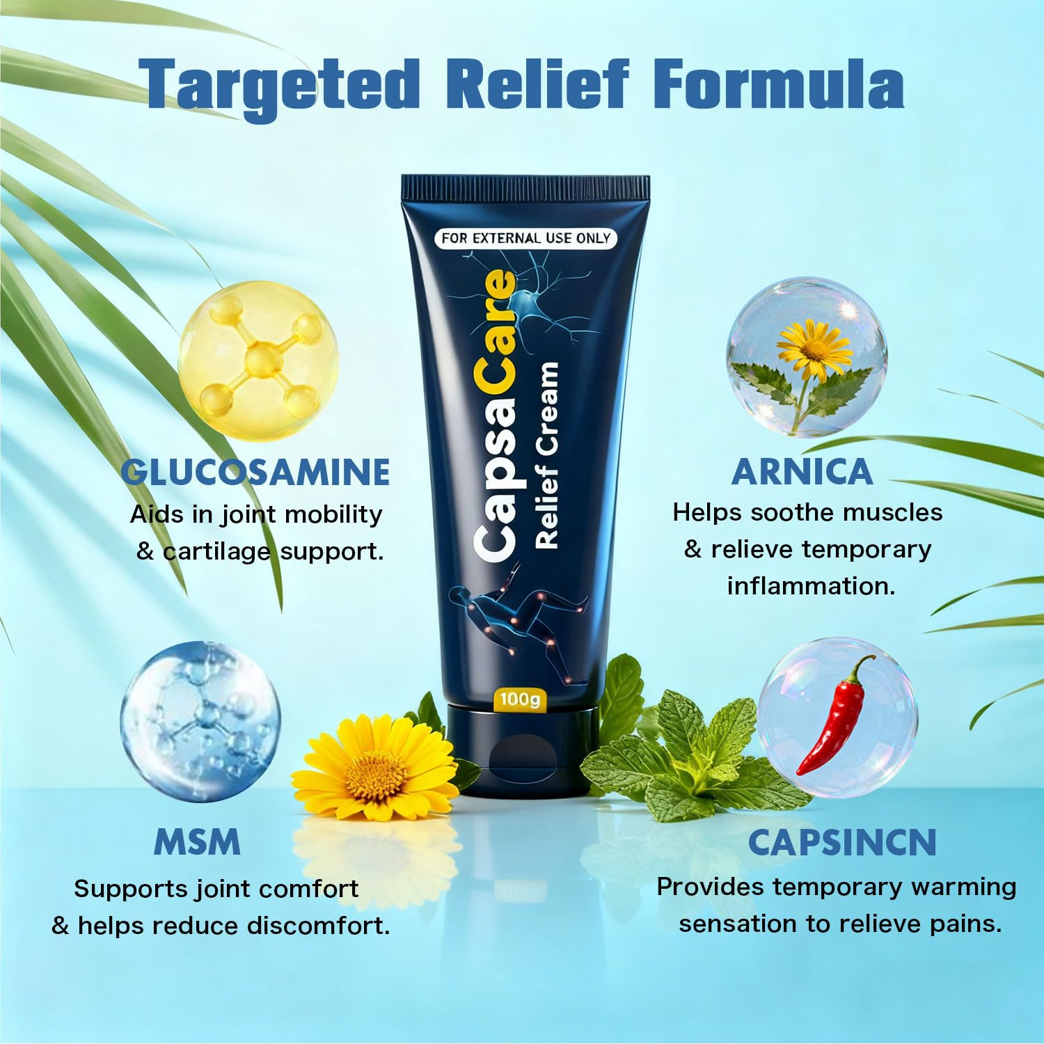 Application sur les pieds avec EdenEdges Capsaicine pour confort