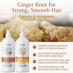 EDENIKA BOTANICALS Après-Shampoing Gingembre – tube pratique pour démêler et adoucir les cheveux