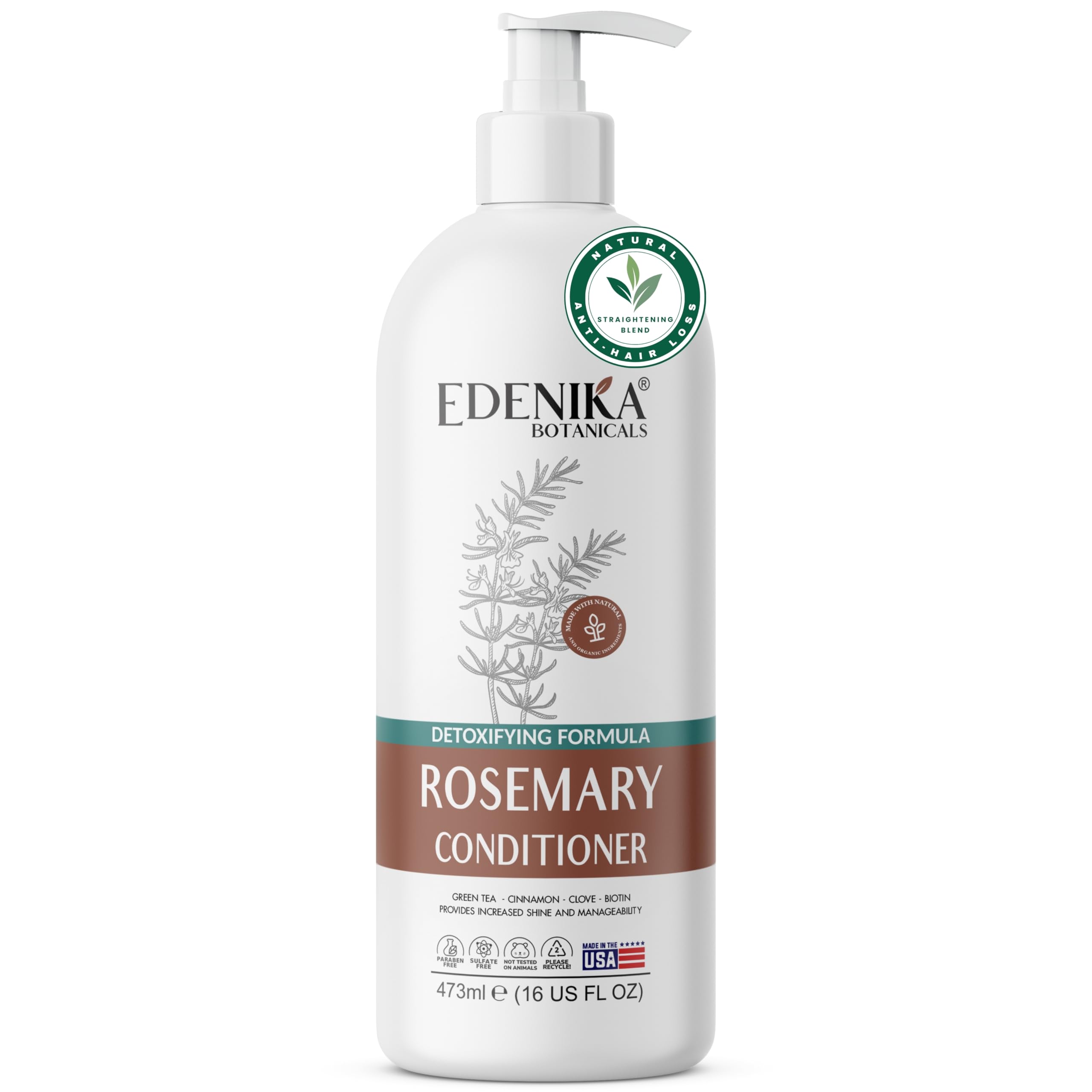 edenika botanicals conditionneur romarin bouteille: démêlage facile et douceur
