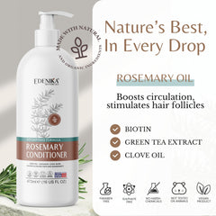 edenika botanicals conditionneur romarin demelage-cheveux: facilite le démêlage et réduit les tiraillements
