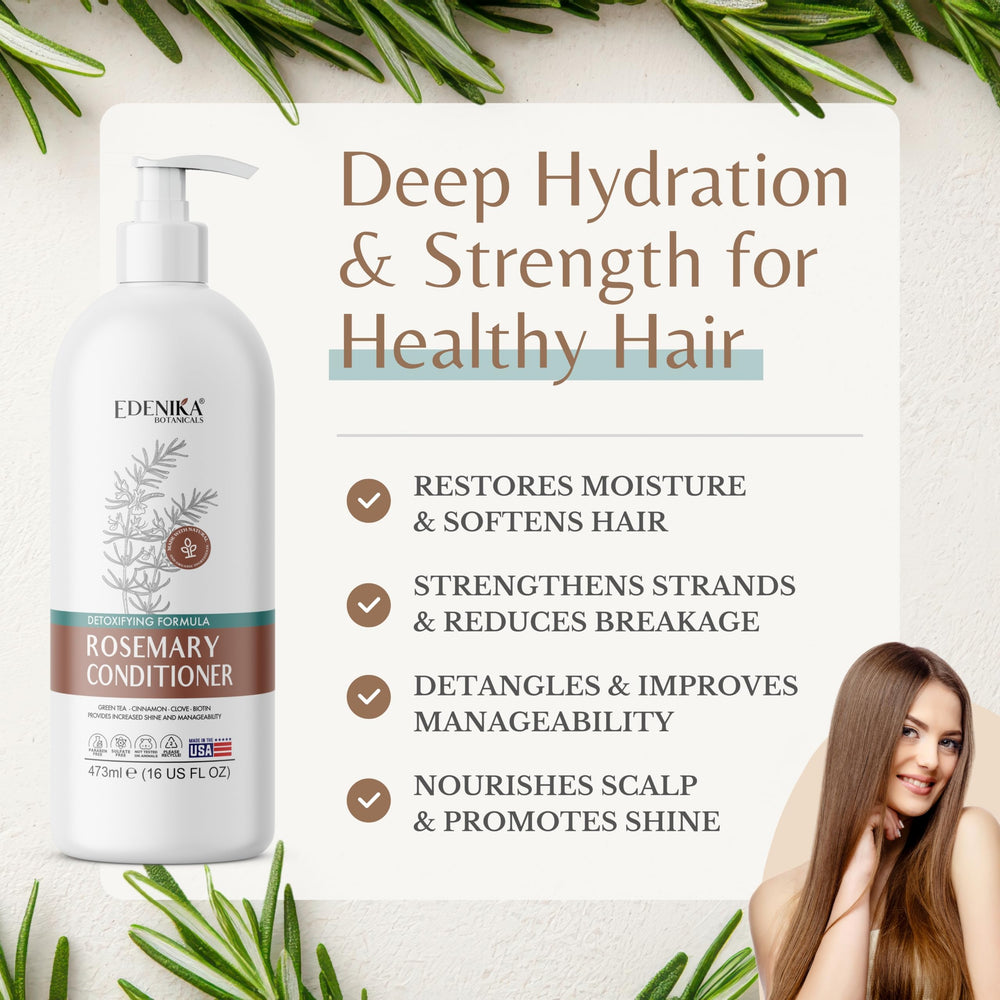 edenika botanicals conditionneur romarin versement: application fluide et rapide sur cheveux humides