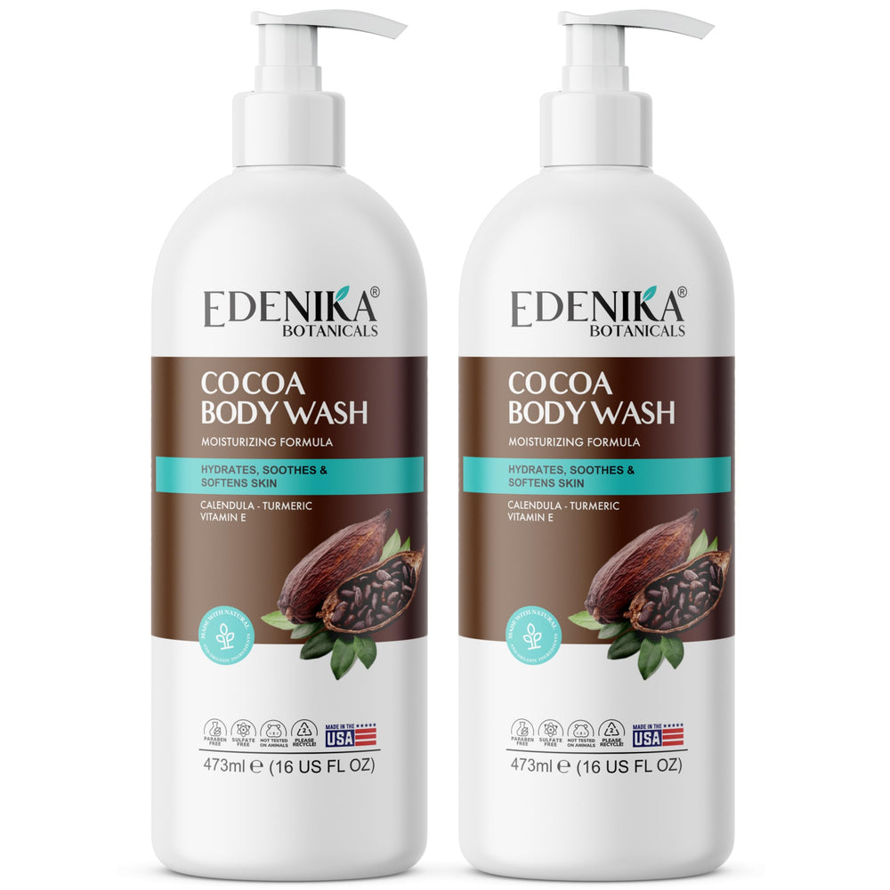 EDENIKA BOTANICALS – douche-corps-beurre-cacao: hydratation en profondeur.