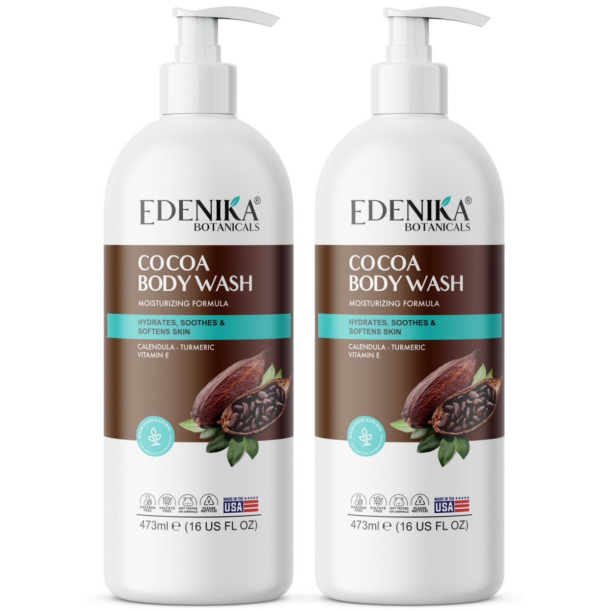 EDENIKA BOTANICALS – douche-corps-beurre-cacao: hydratation en profondeur.