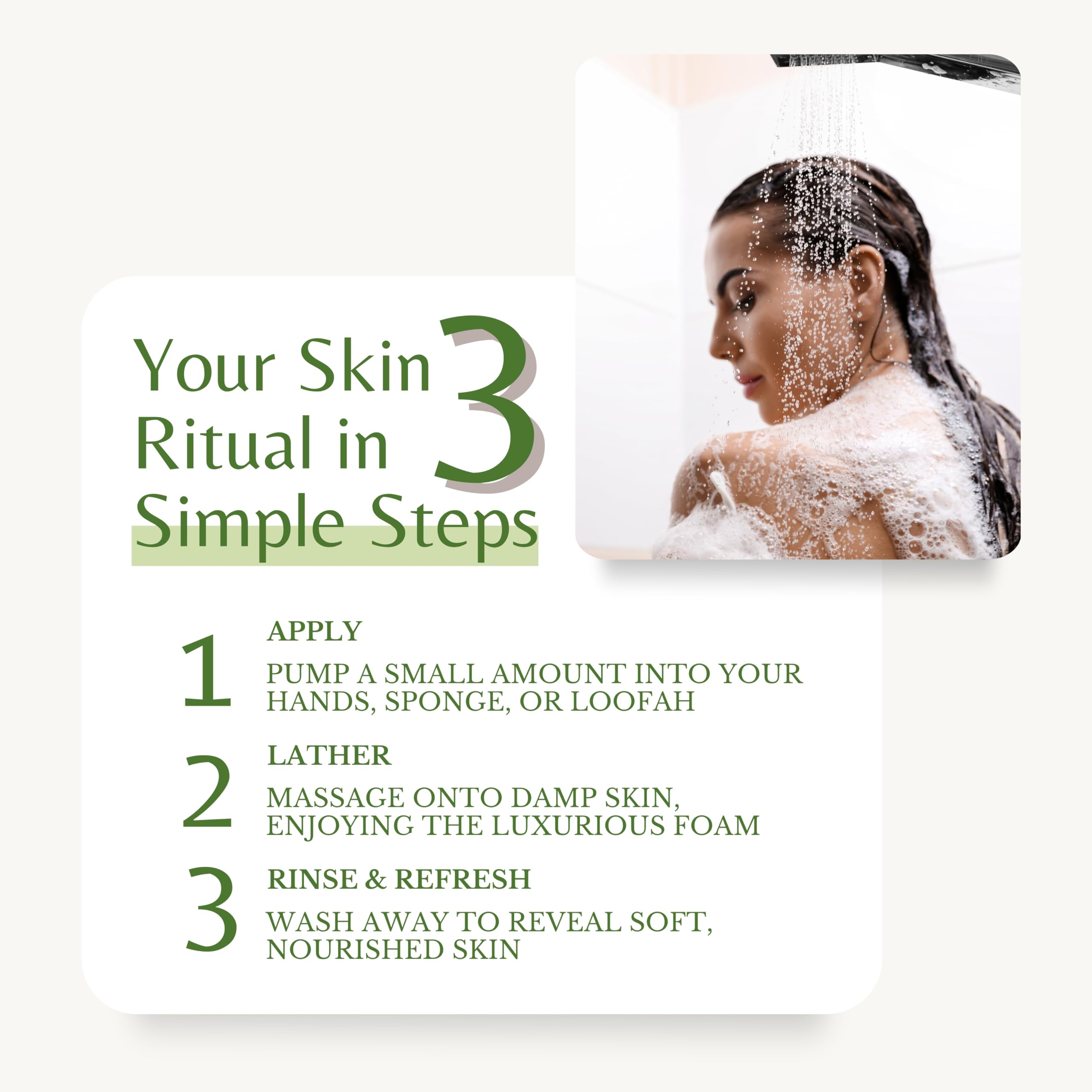 EDENIKA BOTANICALS Tea Tree Oil Body Wash aroma mint conveys invigorating scent.
