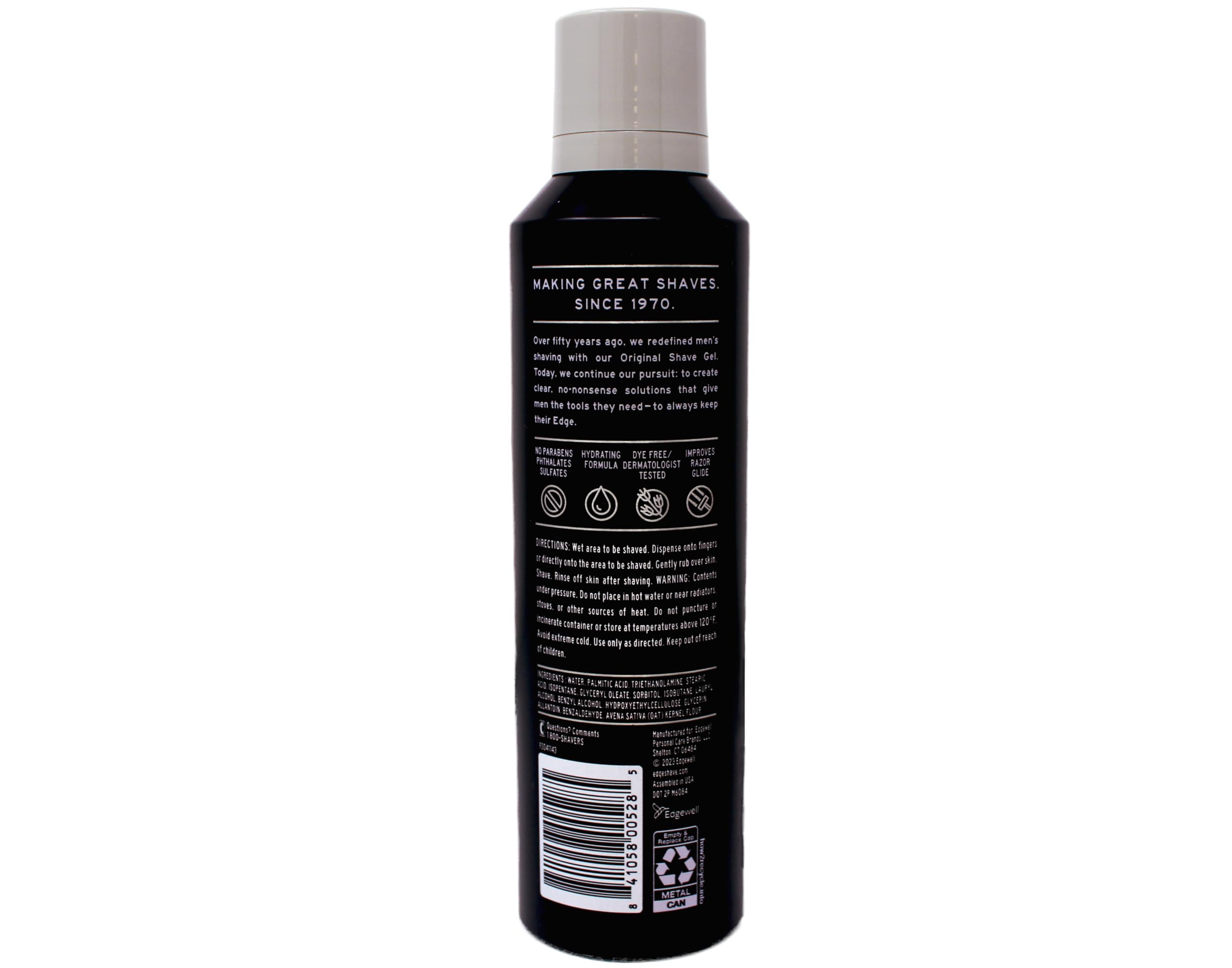 Edge Gel de rasage Ultra Sensible glisse douce pour peau sensible au rasage.