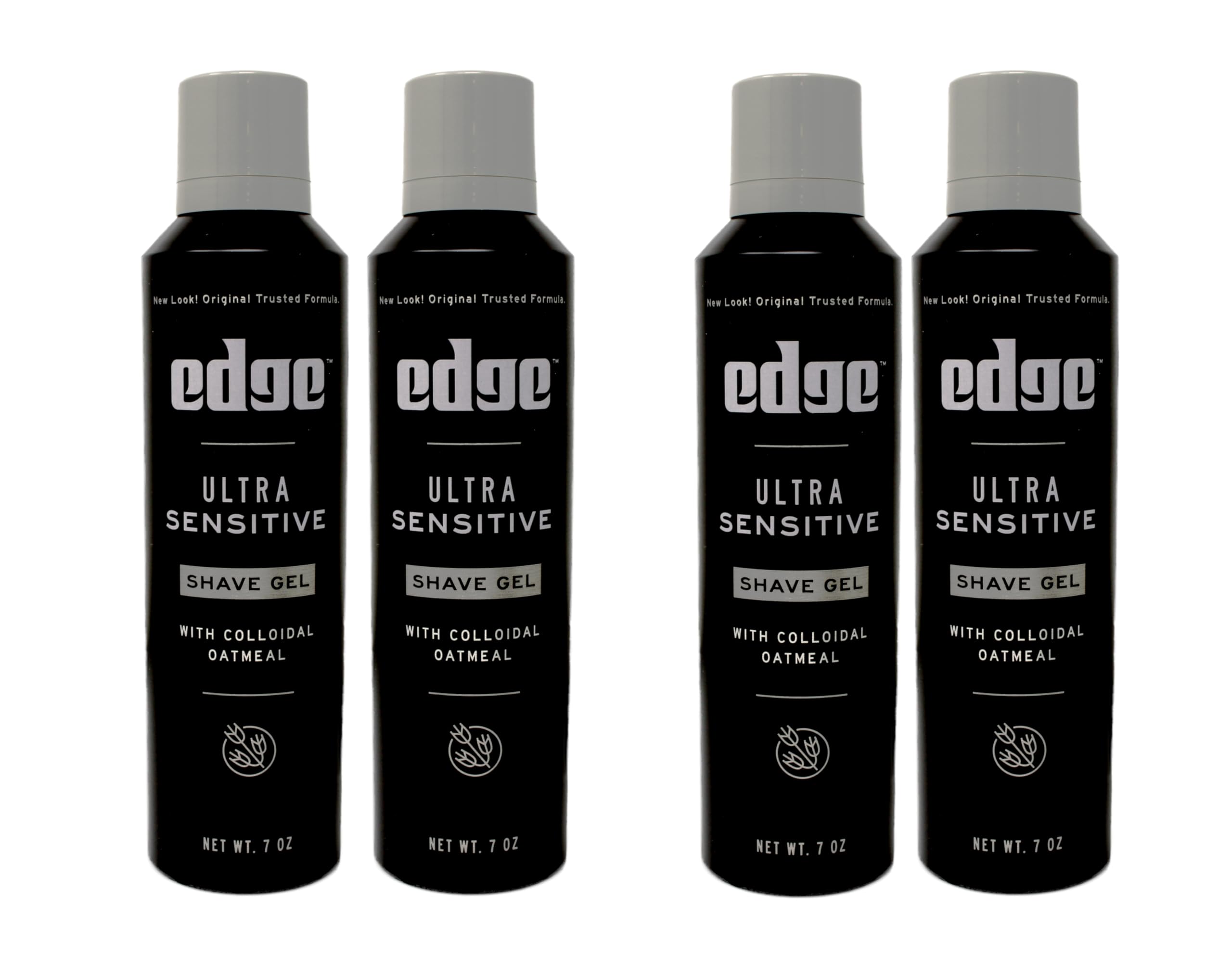 Edge Gel de rasage Ultra Sensible, pack de 4 bouteilles, hydratation durable.