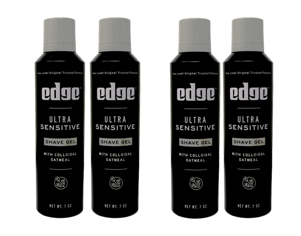 Edge Gel de rasage Ultra Sensible sans colorants et sans parabènes pour usage quotidien.