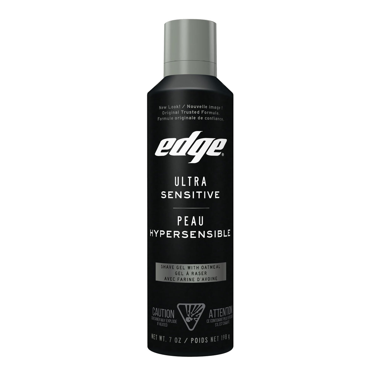 Edge gel de rasage Ultra Sensible sans parfum, bouteille prête pour peau sensible.