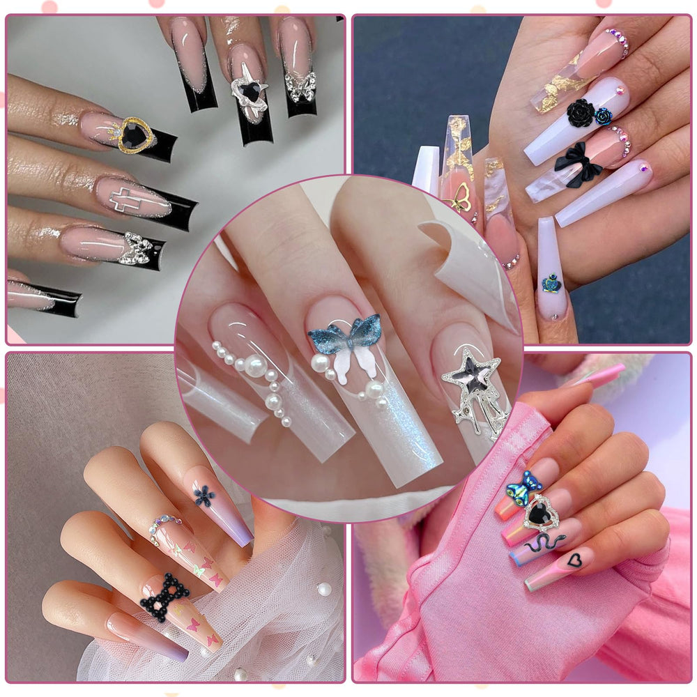 Charms résine étoile cœur editTime formes scintillantes pour décor des ongles